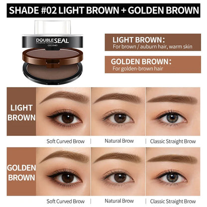 🔥 LAST DAY: BUY 1 GET 1 FREE 🌸 2-Color Waterproof Brow Stamp Kit for Quick, Natural-Looking Brows