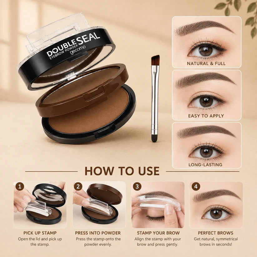 🔥 LAST DAY: BUY 1 GET 1 FREE 🌸 2-Color Waterproof Brow Stamp Kit for Quick, Natural-Looking Brows